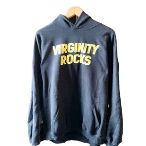 Black and yellow virginity rocks hoodie